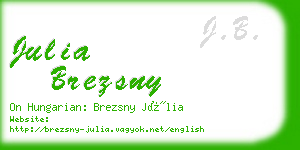 julia brezsny business card